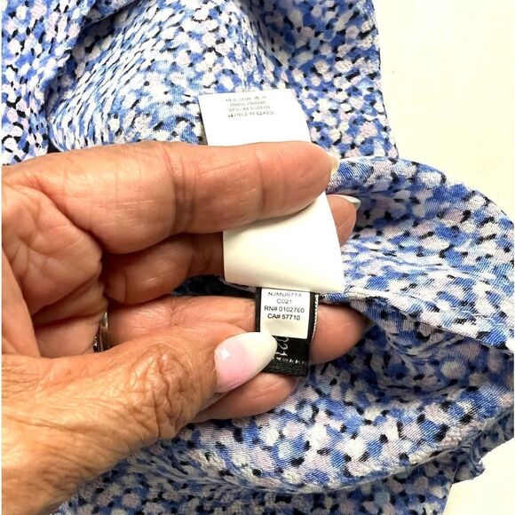 Kate Spade Blue Petals Collared Sleeveless Mini Dress - Picture 11 of 15